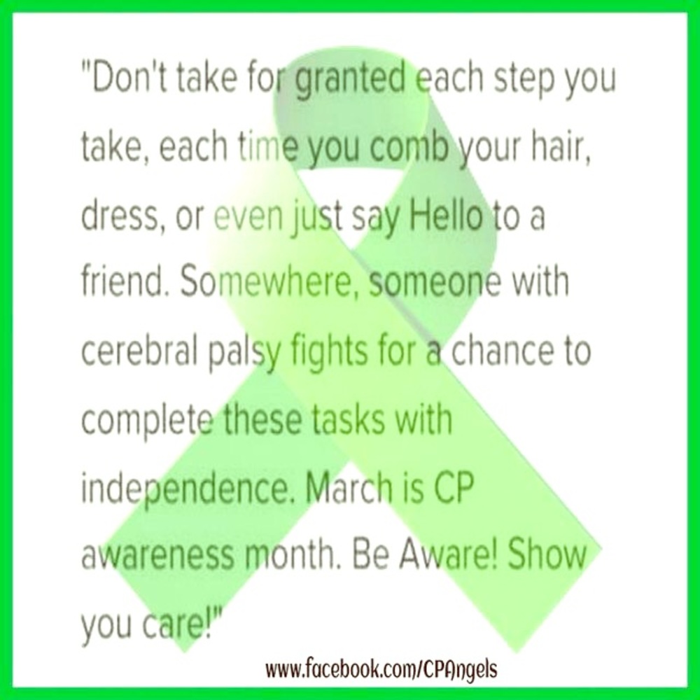 Cerebral palsy awareness month all month long